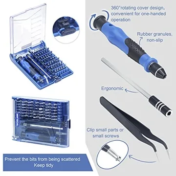 VCELINK Mini Screwdriver Set - 45-in-1 Magnetic Kit
