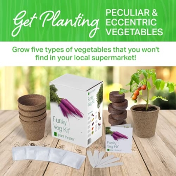 Funky Vegetable Garden Starter Kit with Unique Seed Varieties