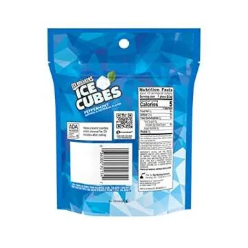 ICE BREAKERS Ice Cubes Peppermint Sugar Free Chewing Gum Pouch, 8.11 Oz (100 Pieces) (Pack of 2)