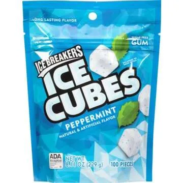 ICE BREAKERS Sugar Free Peppermint Gum Pouch - 100 Pieces