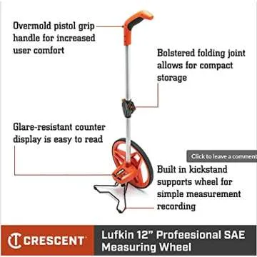 Crescent Lufkin 12" Professional Accountable SAE Measuring Wheel - Precision and Durability for Accu...