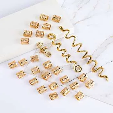 23 Piece Hair Beads Set for Unique Stylish Braids