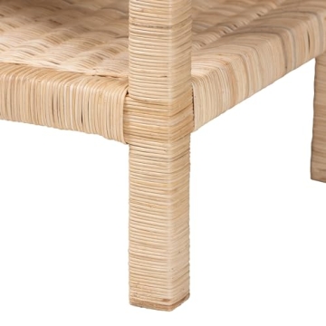 Bali & Pari Sumana Scallop Side Table - Natural Rattan