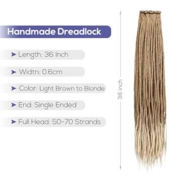 Kraler Ombre Brown Dreadlock Extensions for Unique Styles