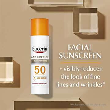 Eucerin Sun Advanced Hydration Sunscreen Lotion SPF 30 (5 Oz) + Age Defense Face Sunscreen Lotion SPF 50 (2.5 Oz)