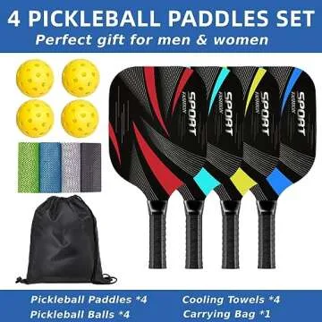 Tiyutsd Pickleball Paddles Set of 4 for All Ages