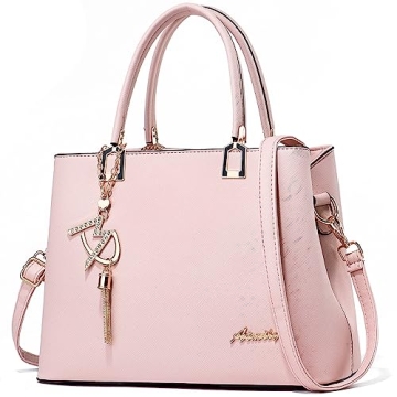 Womens Purses and Handbags Shoulder Bags Ladies Designer Top Handle Satchel Tote Bag (Light Pink)