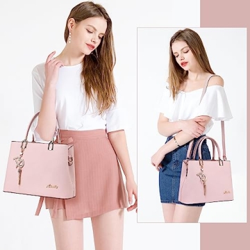 Light Pink Designer Satchel Tote Bag for Women
