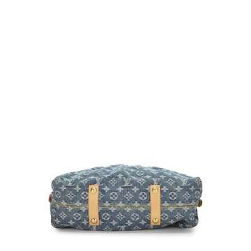 Louis Vuitton, Pre-Loved Blue Denim Monogram Neo Cabby MM, Blue