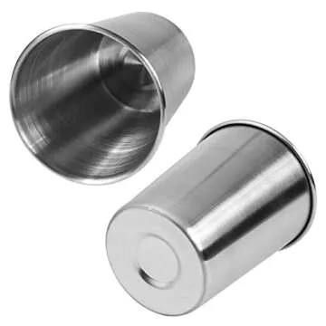 EVERMARKET Eco-Friendly 6 Pack Stainless Steel Cups