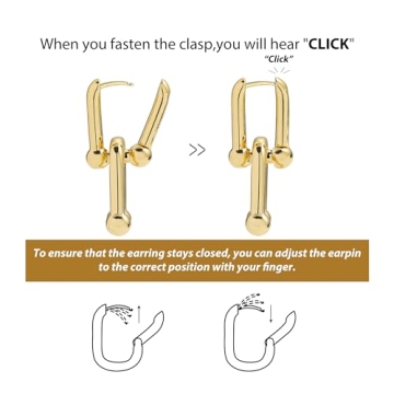 Stylish Sloong Gold Plated Chunky Hoop Earrings for Women