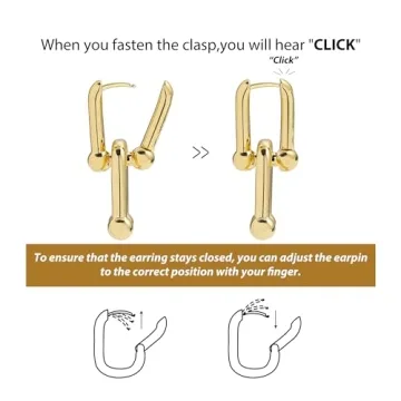 Stylish Sloong Gold Plated Chunky Hoop Earrings for Women