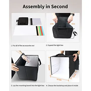 Glendan 12 Inch Portable Photo Light Box with LED Lights