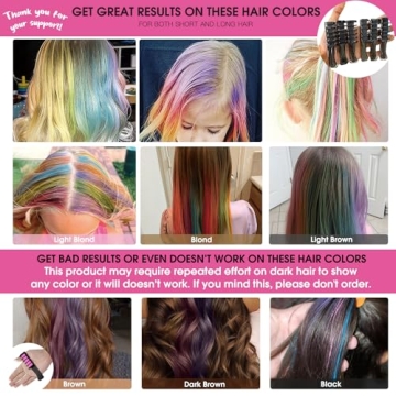 MSDADA Hair Chalk Comb for Temporary Color - Easy & Fun
