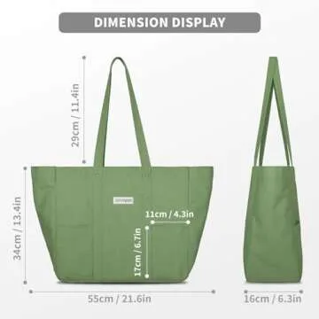HOMESPON Large Canvas Tote Bag - Perfect Functional Gift