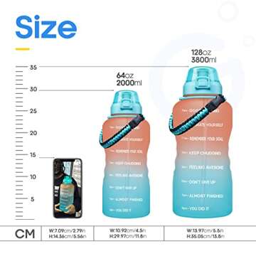 Giotto 1 Gallon Motivational Water Bottle - Perfect for Hydration