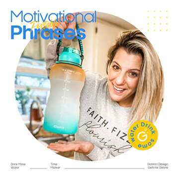 Giotto 1 Gallon Motivational Water Bottle - Perfect for Hydration