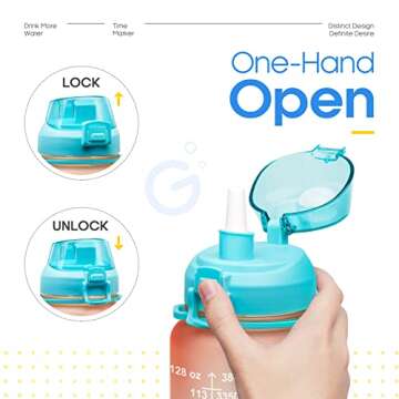 Giotto 1 Gallon Motivational Water Bottle - Perfect for Hydration