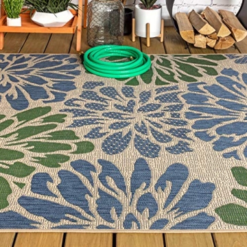 JONATHAN Y Zinnia Modern Floral Rug - Easy Clean 8x10