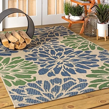 JONATHAN Y Zinnia Modern Floral Rug - Easy Clean 8x10