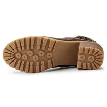 Hawkwell Women's Zipper Chunky Heel Ankle Booties