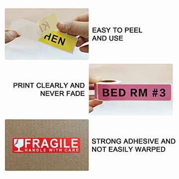 Misofuki 1440 Pcs 1"x4.5" Color Coded Moving Labels with 4 Bedroom Labels for Boxes, 24 Rolls Moving Stickers for Boxes, Packing Labels for Moving Boxes, Moving Labels for Boxes Color Coded