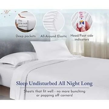 California Design Den Striped Sheets for King Size Bed, Soft 100% Cotton Sheets, Luxury 400 Thread Count Sateen, Deep Pocket Cooling Sheets Set (White Sheets)