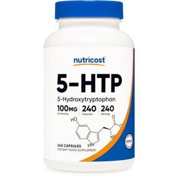 Nutricost 5-HTP 100mg, 240 Vegetarian Capsules for Mood Support - Non-GMO & Gluten Free