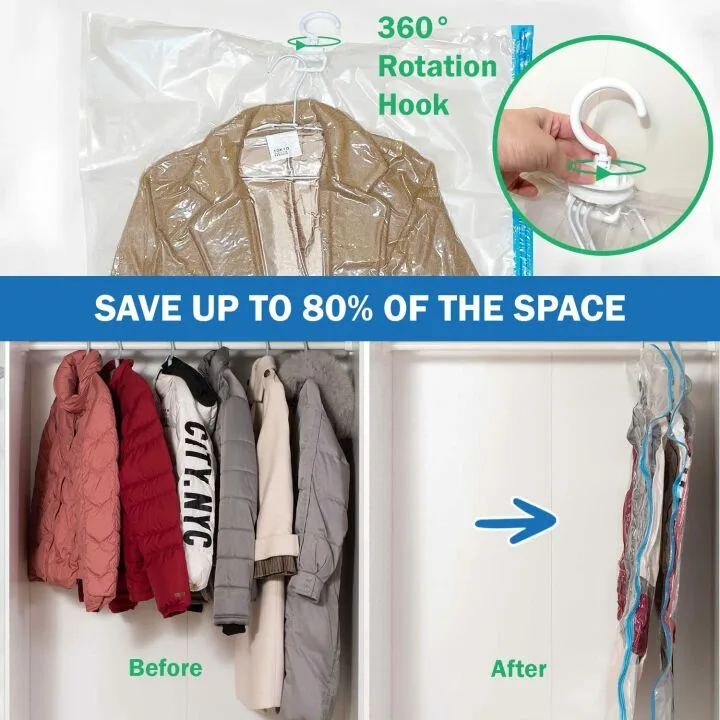 Space Saver Vacuum Storage Bags for Travel 4 Pack