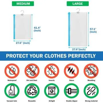 Space Saver Vacuum Storage Bags for Travel 4 Pack
