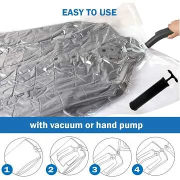 Space Saver Vacuum Storage Bags for Travel 4 Pack