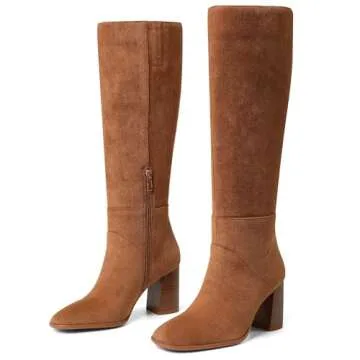 EQAUDES Knee High Faux Suede Boots - Fall Fashion 2024