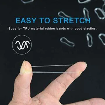 AHIER 2000PCS Clear Elastic Hair Bands – Versatile Hair Ties