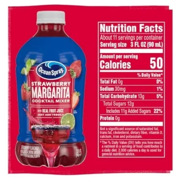 Ocean Spray Strawberry Margarita Mixer for Perfect Cocktails