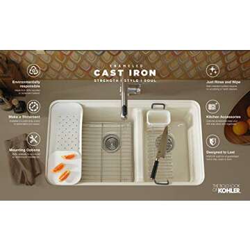 KOHLER K-6238-ST Riverby Sink Rack - Durable Stainless Steel