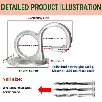 Zyuzles Resistance Band Wall Anchors for Home Gyms