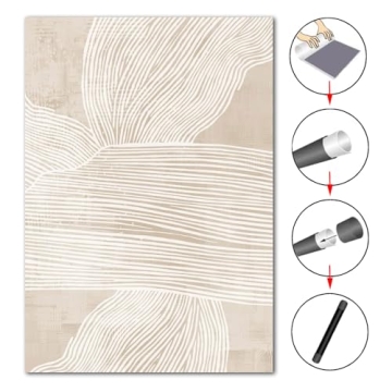 Stunning Abstract Beige Canvas Wall Art 16x24