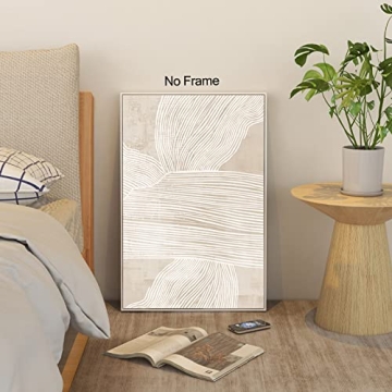 Stunning Abstract Beige Canvas Wall Art 16x24