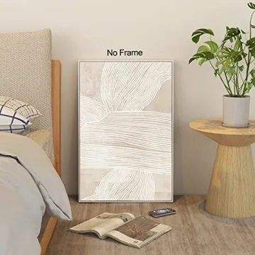 Stunning Abstract Beige Canvas Wall Art 16x24