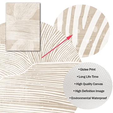 Stunning Abstract Beige Canvas Wall Art 16x24