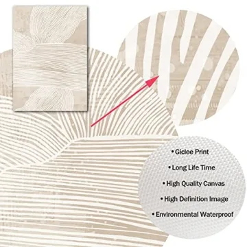 Stunning Abstract Beige Canvas Wall Art 16x24