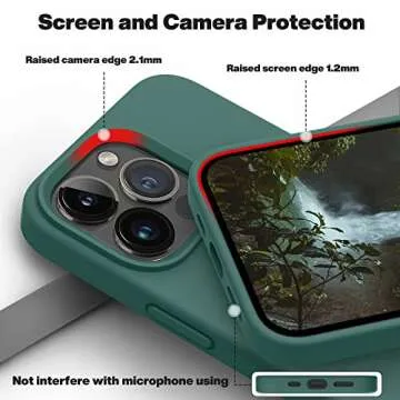 OTOFLY Designed for iPhone 13 Pro Max Case, Silicone Shockproof Slim Thin Phone Case for iPhone 13 ProMax Case 6.7 inch (Midnight Green)