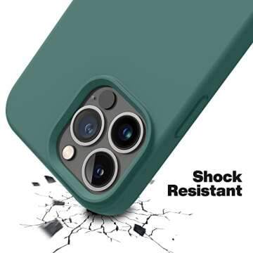 OTOFLY Designed for iPhone 13 Pro Max Case, Silicone Shockproof Slim Thin Phone Case for iPhone 13 ProMax Case 6.7 inch (Midnight Green)