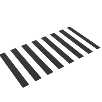 Collive Black and White Outdoor Rug 3' x 5' for Entryway