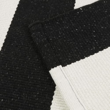 Collive Black and White Outdoor Rug 3' x 5' for Entryway