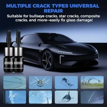 LOMEEN Windshield Crack Repair Kit - Fast & Easy Glass Repair