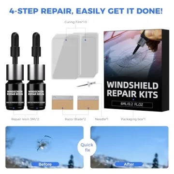 LOMEEN Windshield Crack Repair Kit - Fast & Easy Glass Repair