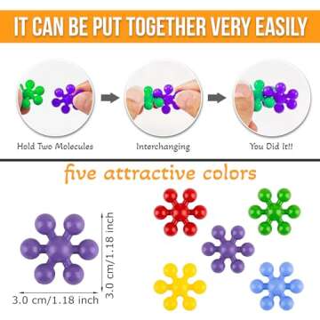 thinkmaster 300 Pieces Interlocking Building Blocks STEM Toys, Educational and Creative Discs for Pr...