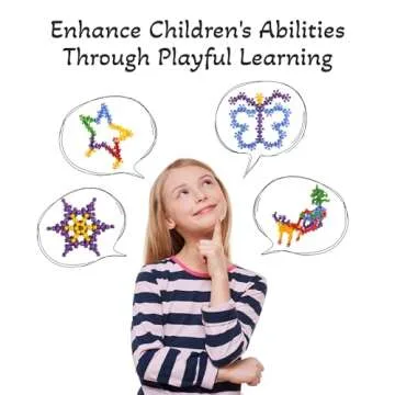 thinkmaster 300 Pieces Interlocking Building Blocks STEM Toys, Educational and Creative Discs for Preschool Boys and Girls Aged 4-8, Safe and Durable Material, Endless Creative Possibilities