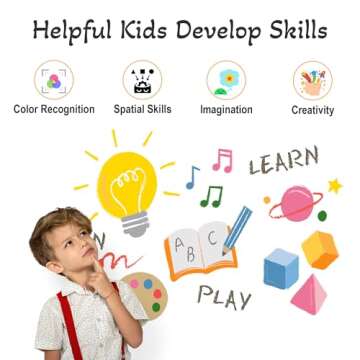 thinkmaster 300 Pieces Interlocking Building Blocks STEM Toys, Educational and Creative Discs for Preschool Boys and Girls Aged 4-8, Safe and Durable Material, Endless Creative Possibilities